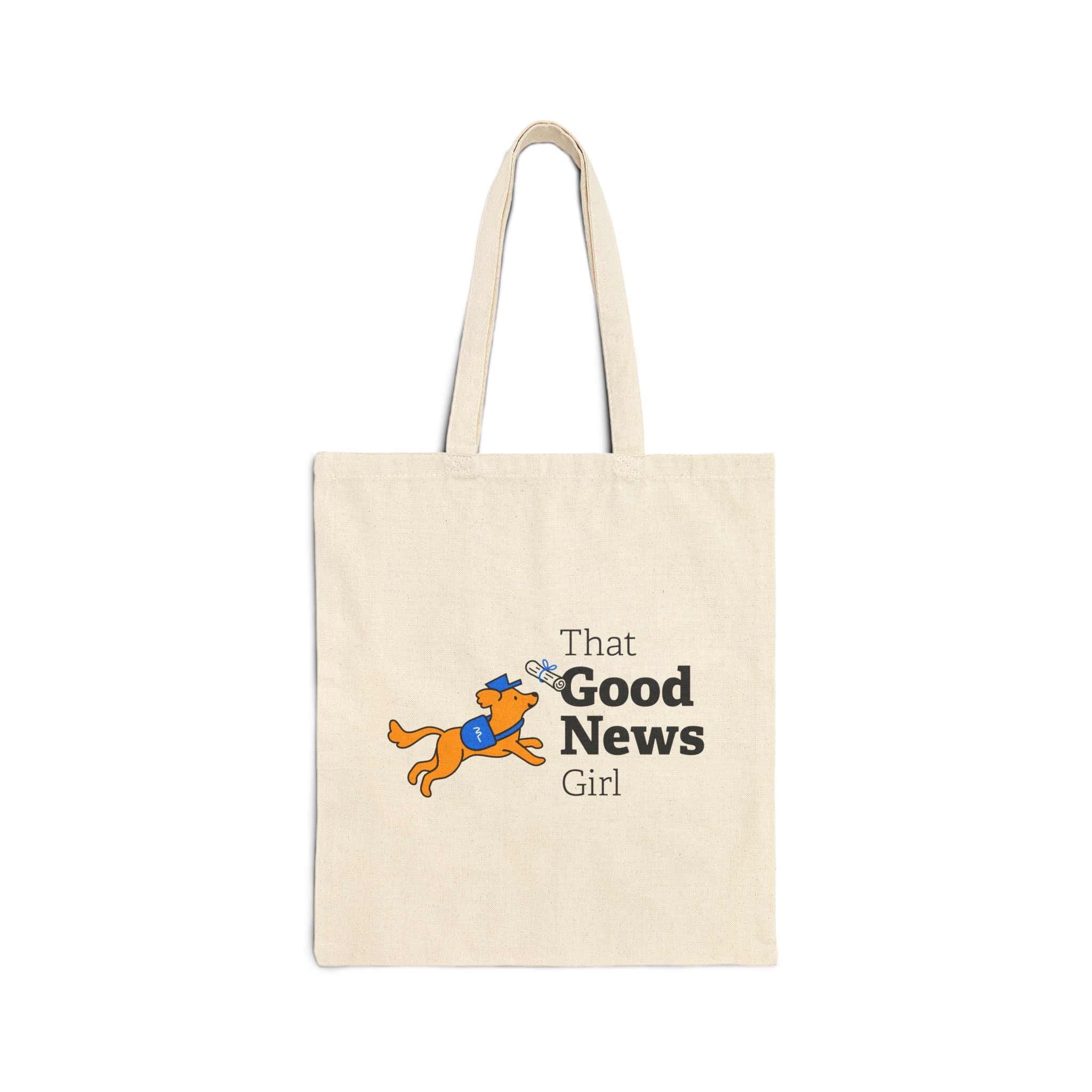 That Good News Girl Canvas Dog Tote