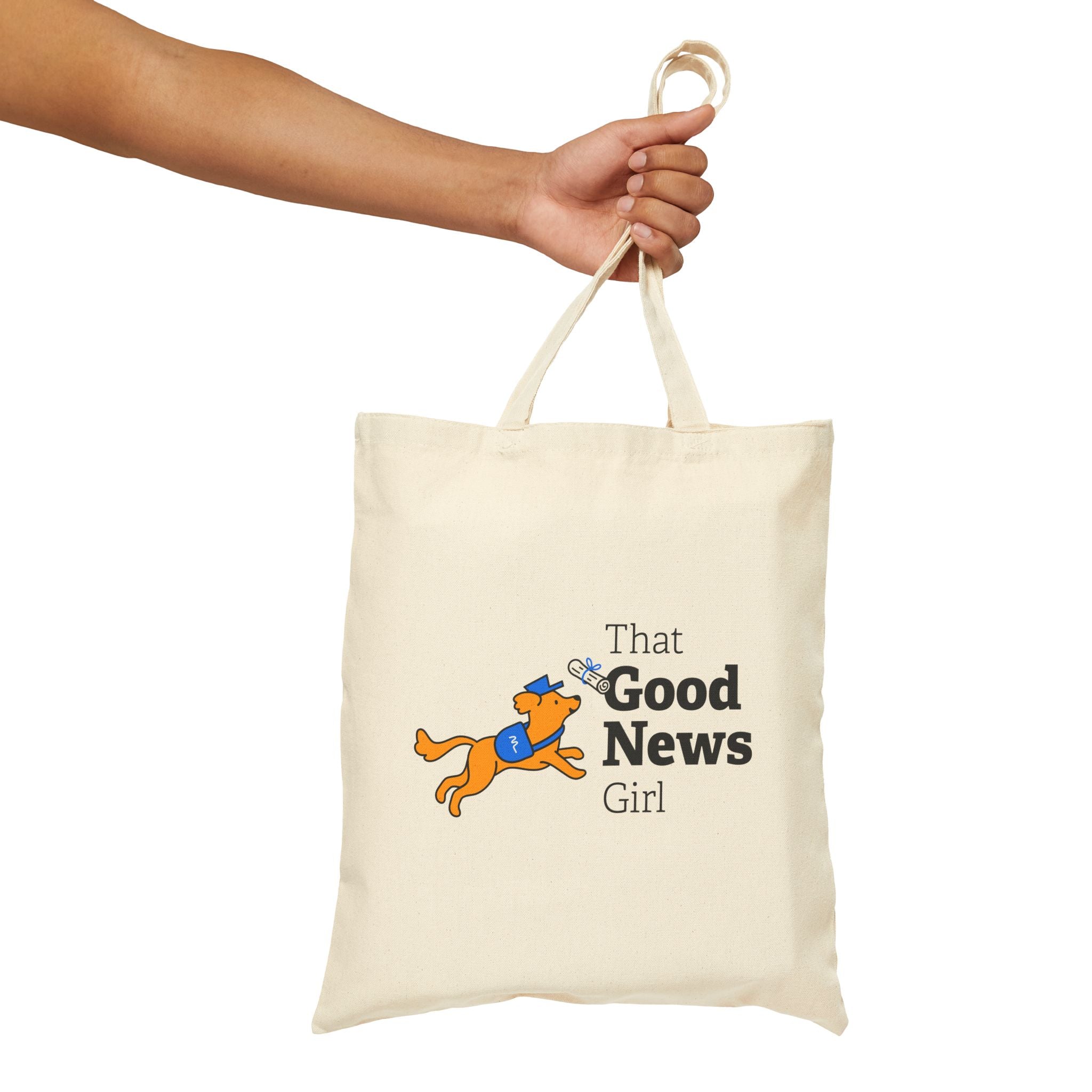That Good News Girl Canvas Dog Tote