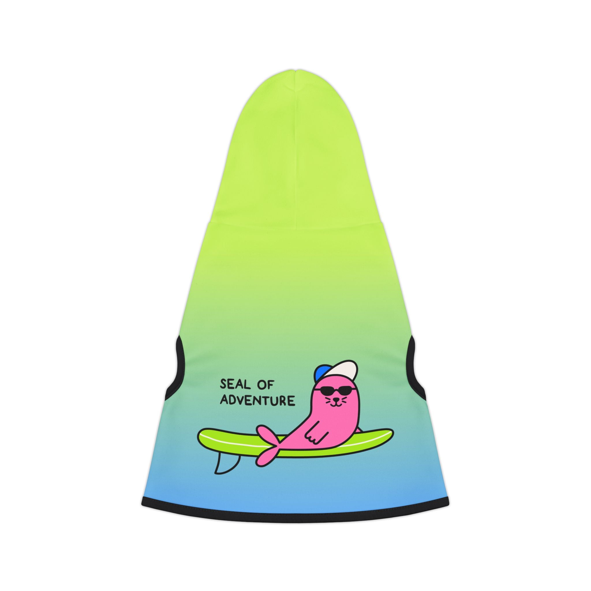 "Seal of Adventure" Pet Hoodie, Green/Blue