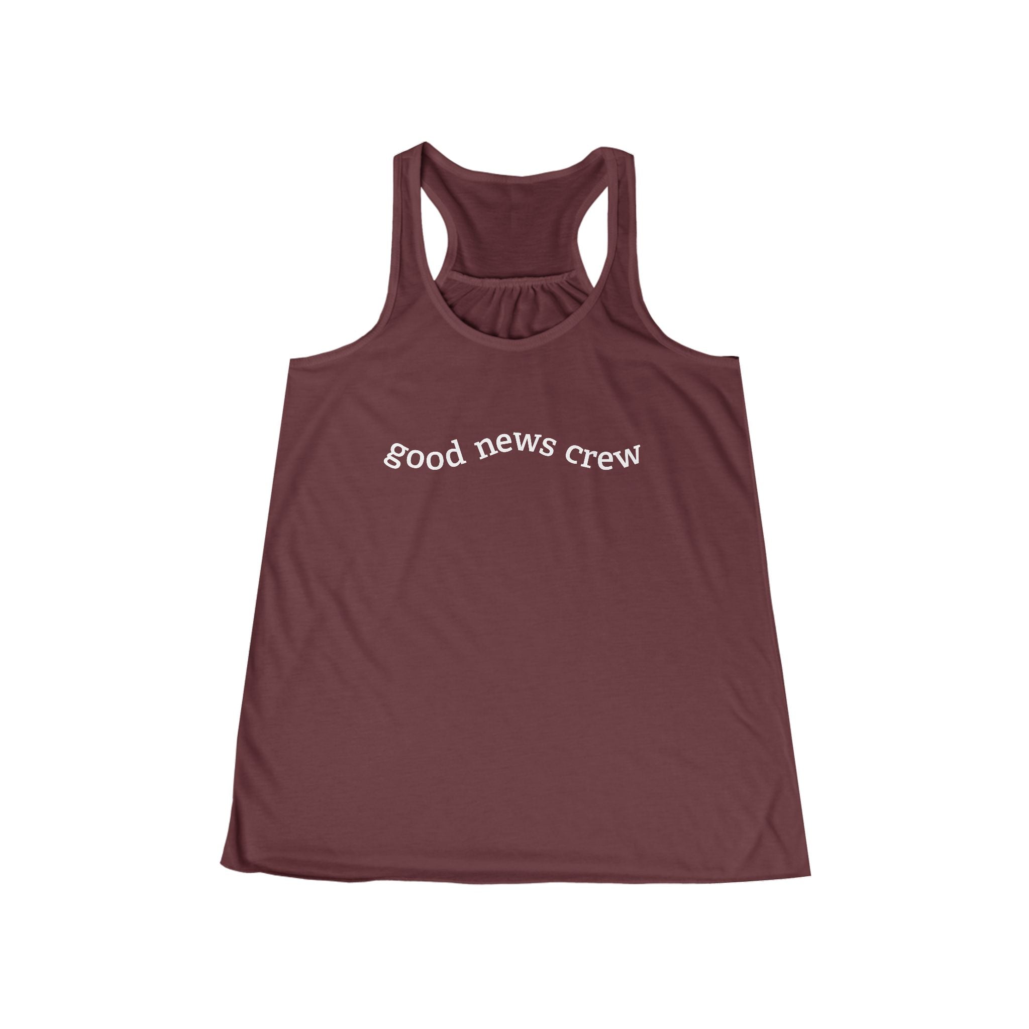 "Good News Crew" Women's Flowy Racerback Tank