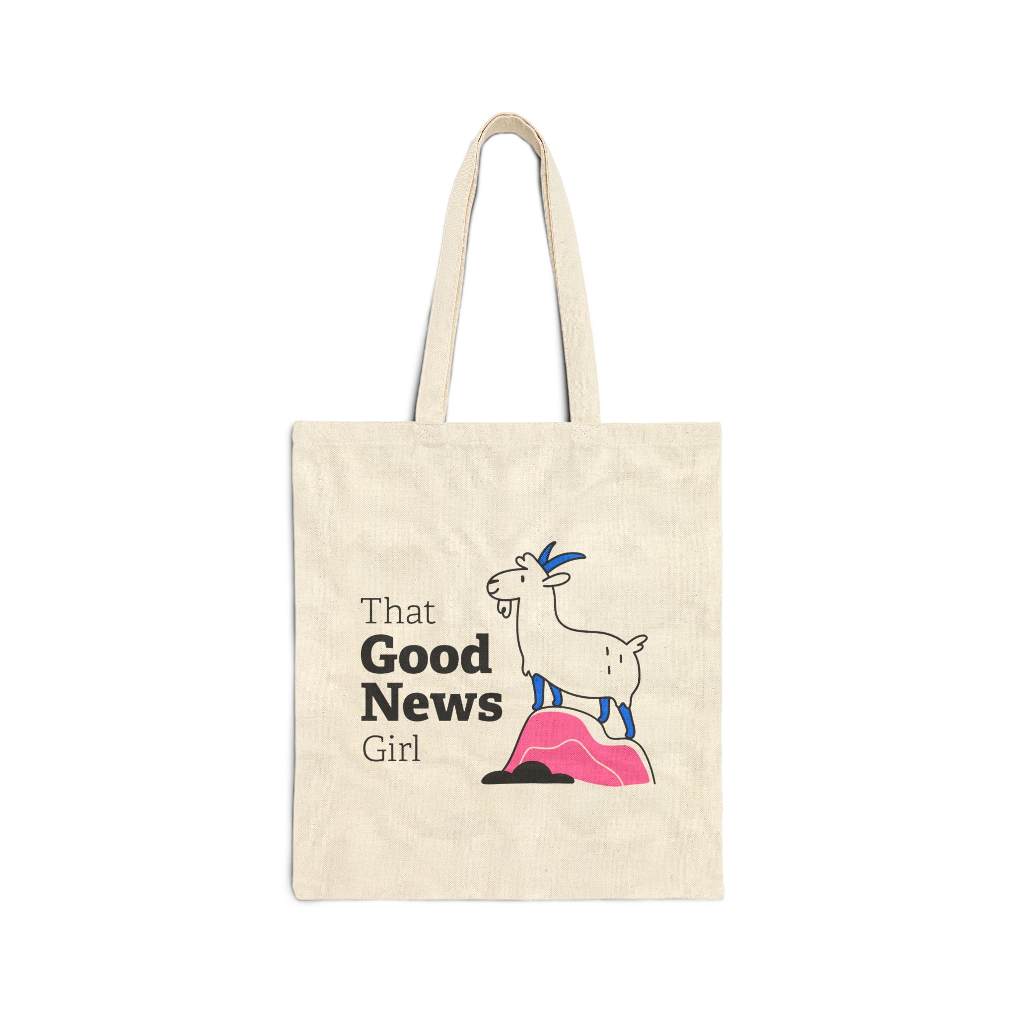 That Good News Girl Canvas Goat Tote
