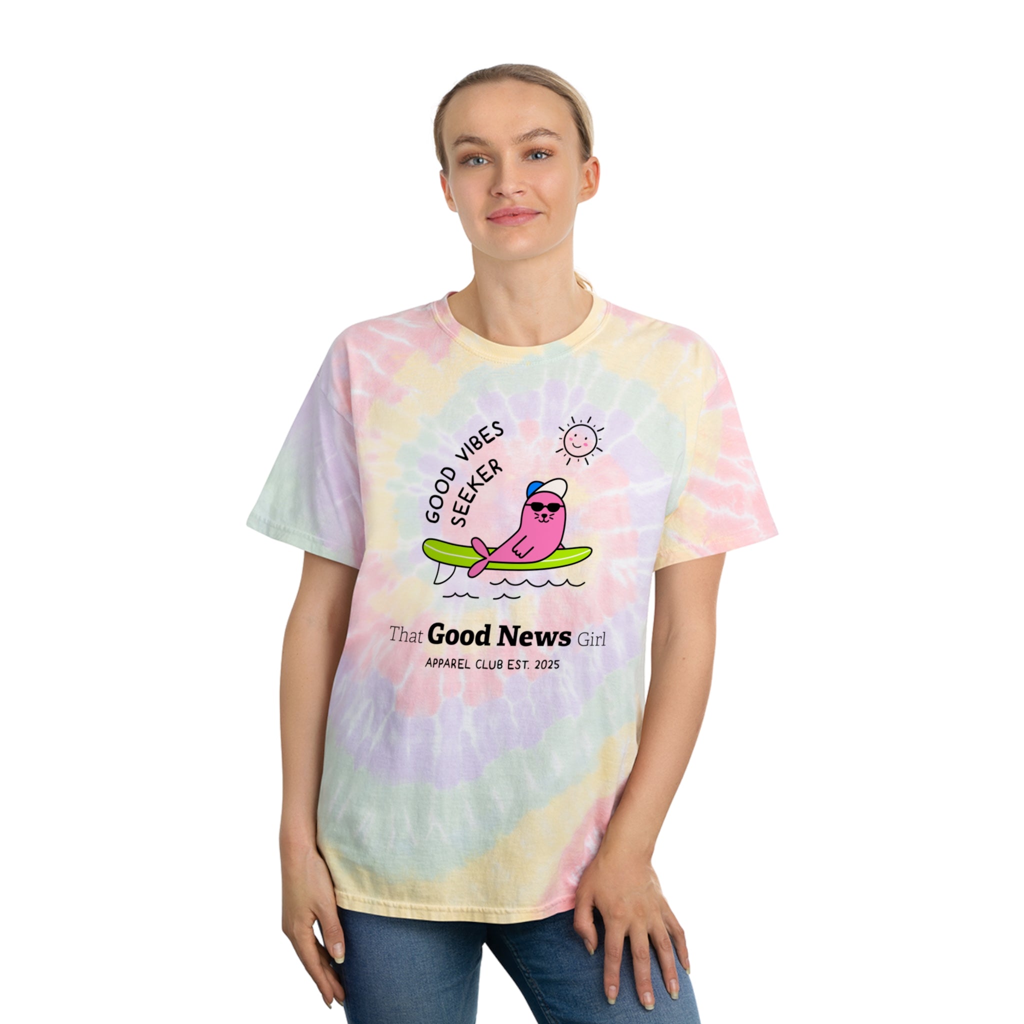 "Good Vibes Seeker" Tie-Dye Tee