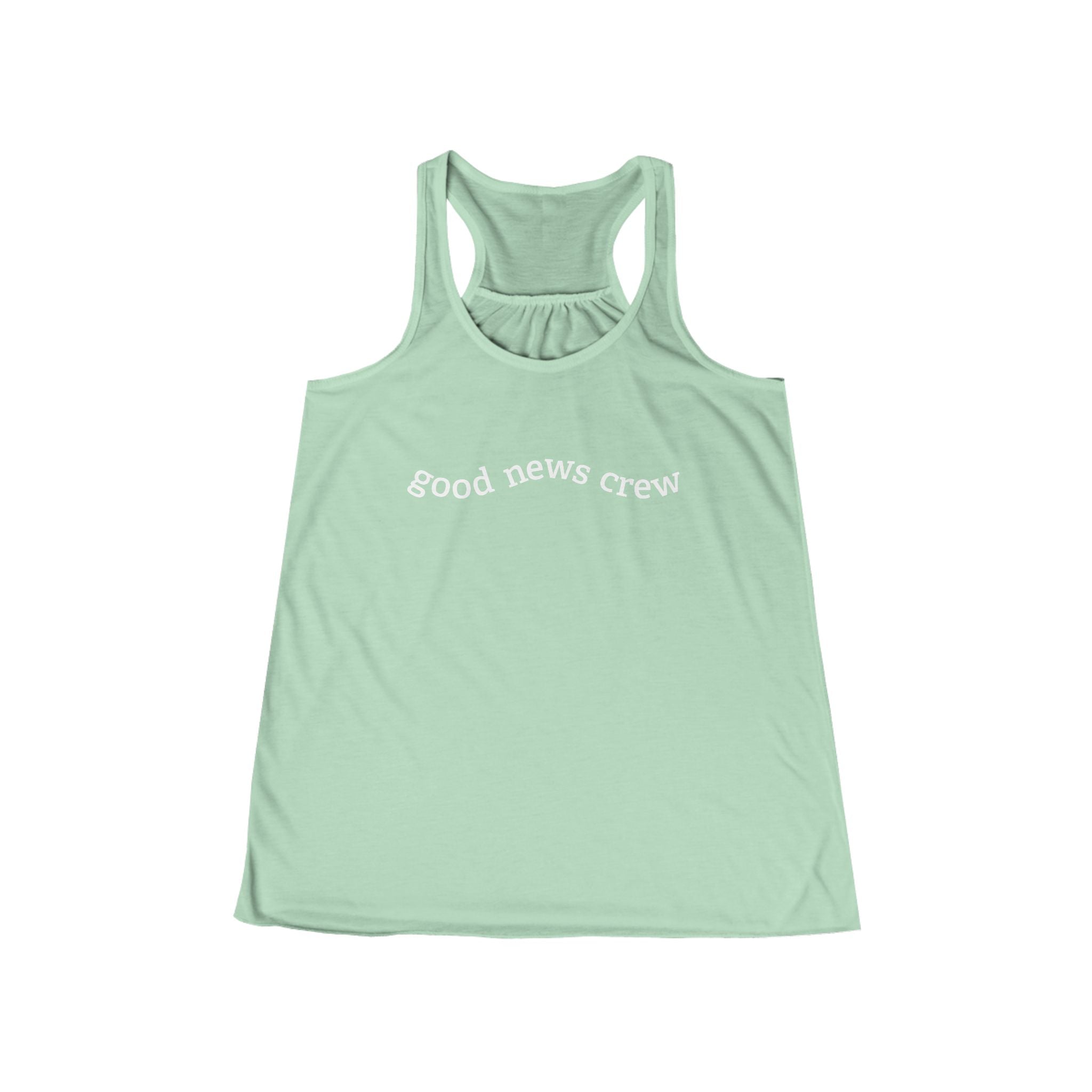 "Good News Crew" Women's Flowy Racerback Tank