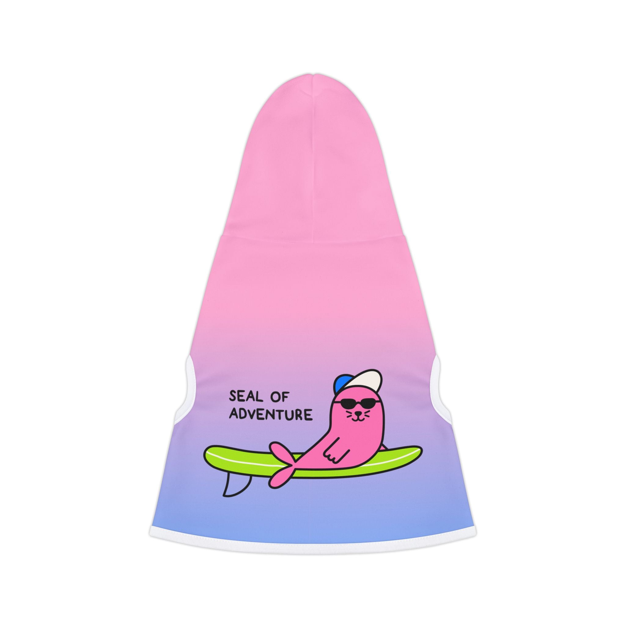 "Seal of Adventure" Pet Hoodie, Pink/Blue