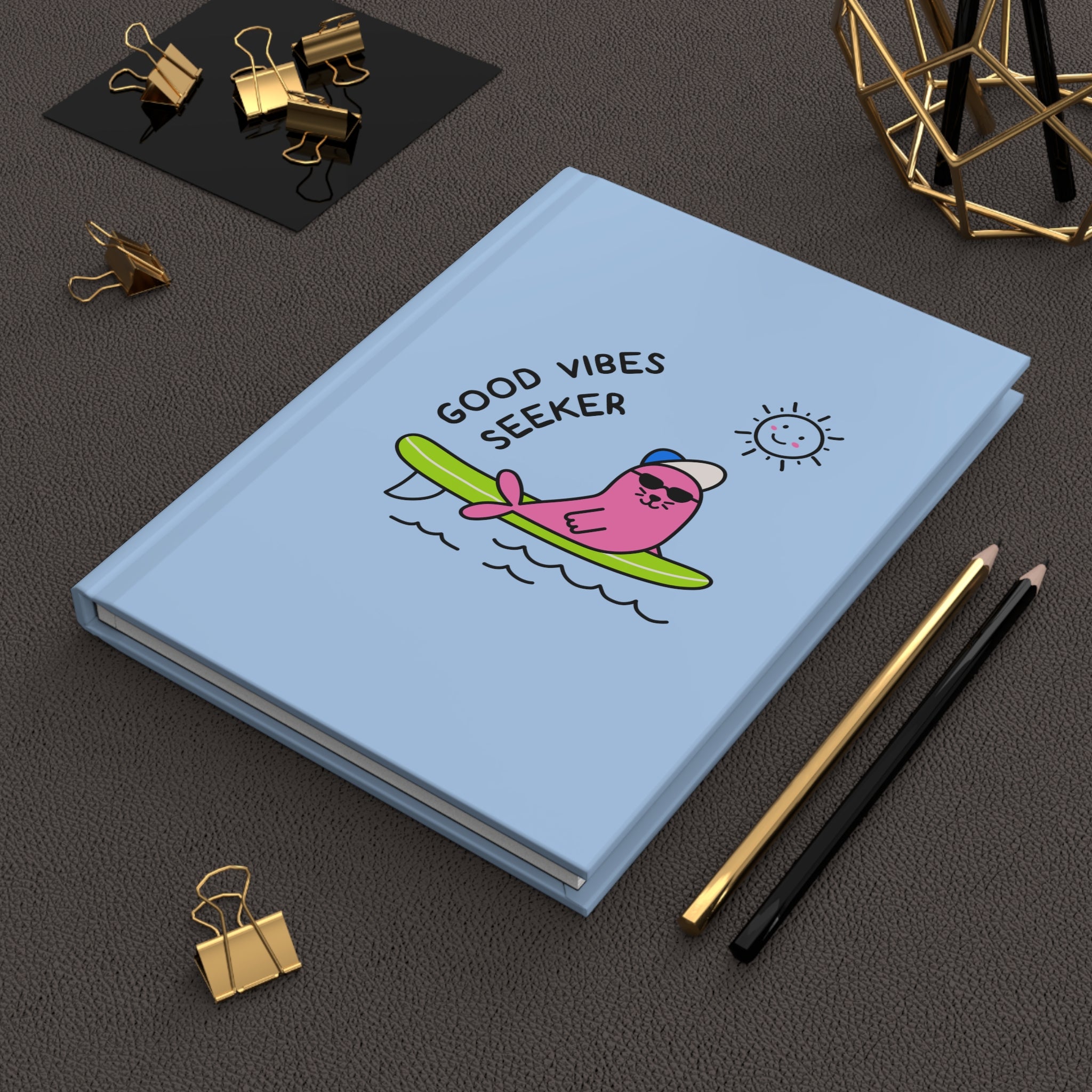 "Good Vibes Seeker" Hardcover Journal
